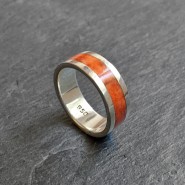 Inca orange silver ring